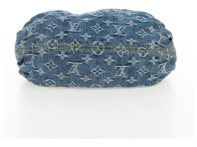 LOUIS VUITTON Monogram Denim Preity Hand Bag Blue M95020 LV Auth 203795SAV - vista 9