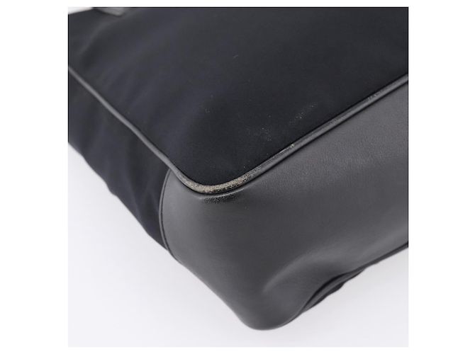 Borsa Tote Coach Nylon Nero Argento Auth 202757A - vista 11