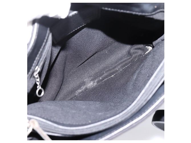 Borsa Tote Coach Nylon Nero Argento Auth 202757A - vista 16