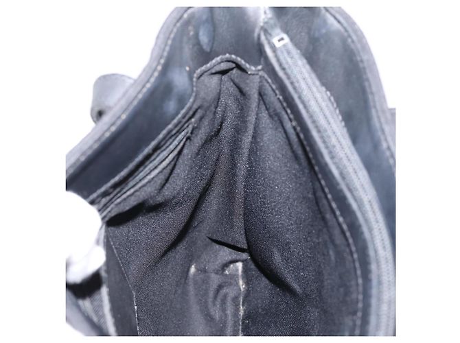 Borsa Tote Coach Nylon Nero Argento Auth 202757A - vista 17