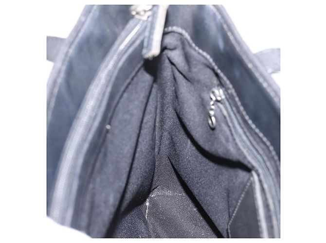 Borsa Tote Coach Nylon Nero Argento Auth 202757A - vista 18