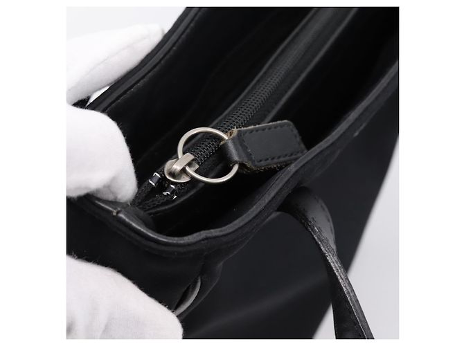 Borsa Tote Coach Nylon Nero Argento Auth 202757A - vista 21