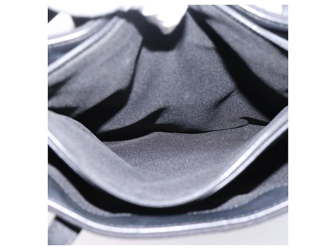 Borsa Tote Coach Nylon Nero Argento Auth 202757A - vista 22