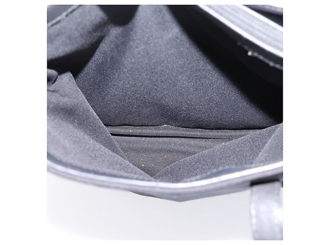 Borsa Tote Coach Nylon Nero Argento Auth 202757A - vista 23