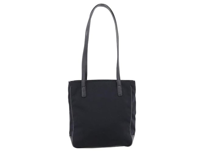 Borsa Tote Coach Nylon Nero Argento Auth 202757A - vista 3