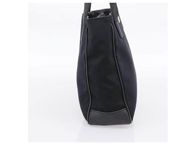 Borsa Tote Coach Nylon Nero Argento Auth 202757A - vista 4