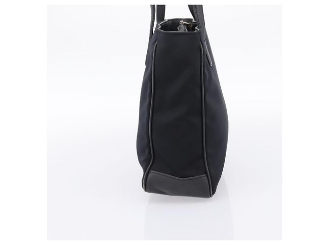 Borsa Tote Coach Nylon Nero Argento Auth 202757A - vista 5