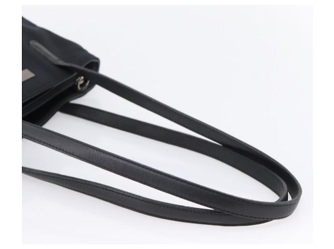 Borsa Tote Coach Nylon Nero Argento Auth 202757A - vista 7