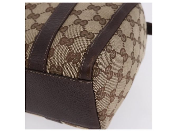 Borsa a mano GUCCI GG Canvas Beige Tono Oro 130942 Auth 201326V - vista 12