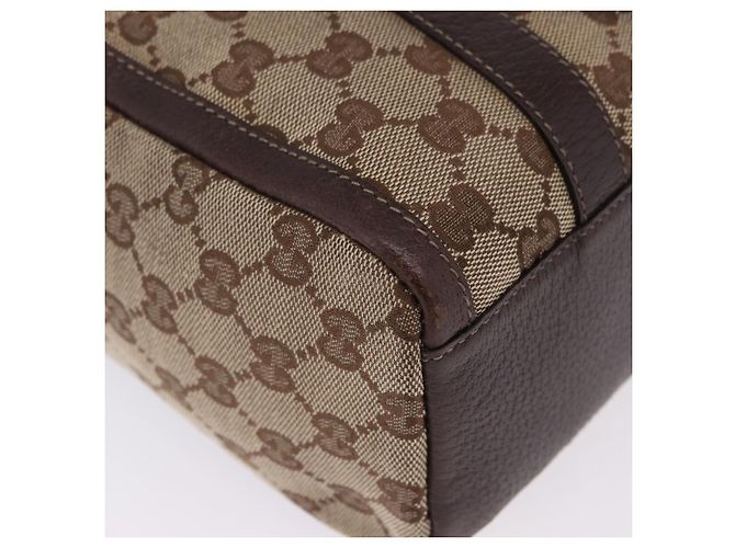 Borsa a mano GUCCI GG Canvas Beige Tono Oro 130942 Auth 201326V - vista 13