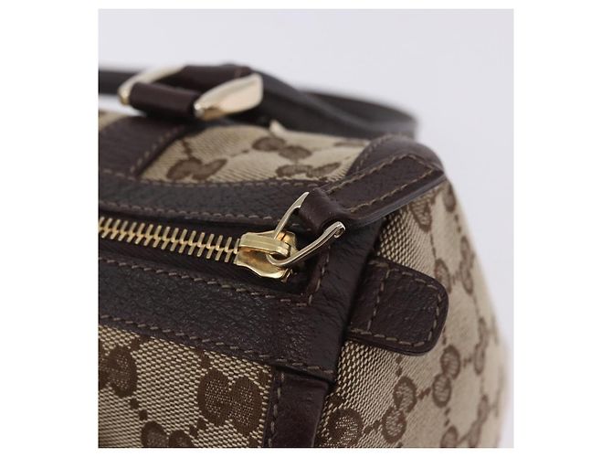 Borsa a mano GUCCI GG Canvas Beige Tono Oro 130942 Auth 201326V - vista 15