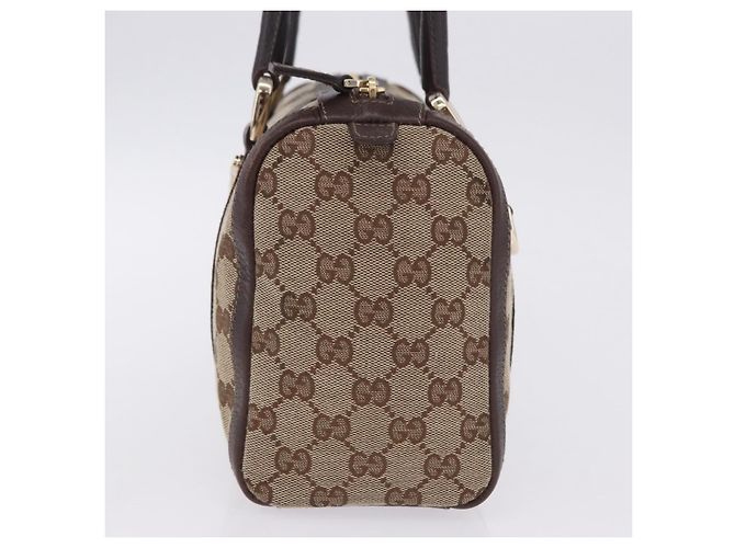 Borsa a mano GUCCI GG Canvas Beige Tono Oro 130942 Auth 201326V - vista 5