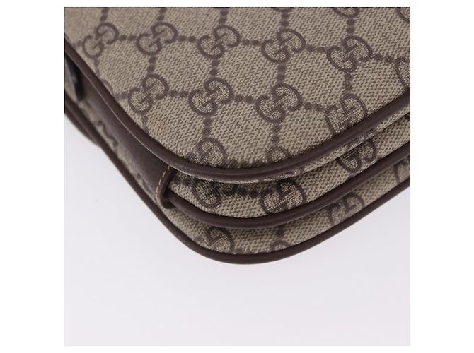 GUCCI GG Supreme Web Sherry Line Schultertasche PVC Beige 001 113 6862 Auth ka6092 - Ansicht 16