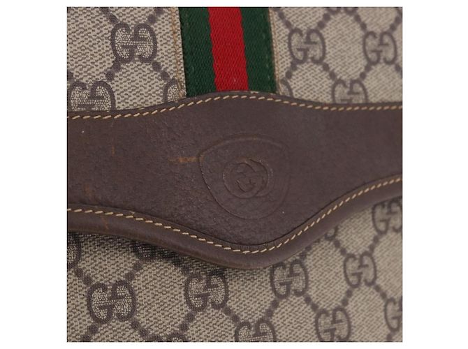 GUCCI GG Supreme Web Sherry Line Schultertasche PVC Beige 001 113 6862 Auth ka6092 - Ansicht 18