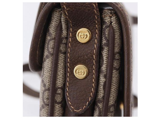 GUCCI GG Supreme Web Sherry Line Schultertasche PVC Beige 001 113 6862 Auth ka6092 - Ansicht 19