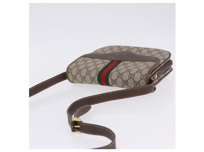 GUCCI GG Supreme Web Sherry Line Schultertasche PVC Beige 001 113 6862 Auth ka6092 - Ansicht 9