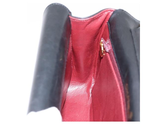 Borsa a tracolla CHANEL Matelasse con catena in pelle d'agnello nera e oro CC Auth 203454V Nero D'oro - vista 19
