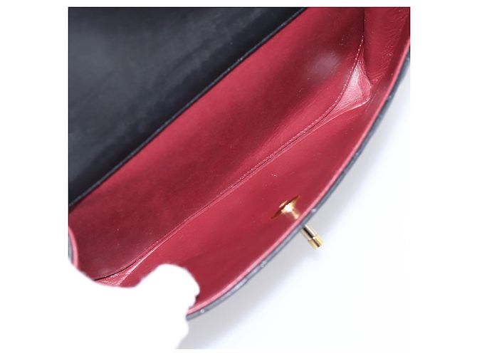Borsa a tracolla CHANEL Matelasse con catena in pelle d'agnello nera e oro CC Auth 203454V Nero D'oro - vista 23