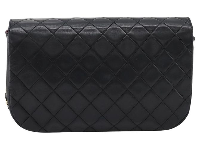 Borsa a tracolla CHANEL Matelasse con catena in pelle d'agnello nera e oro CC Auth 203454V Nero D'oro - vista 3