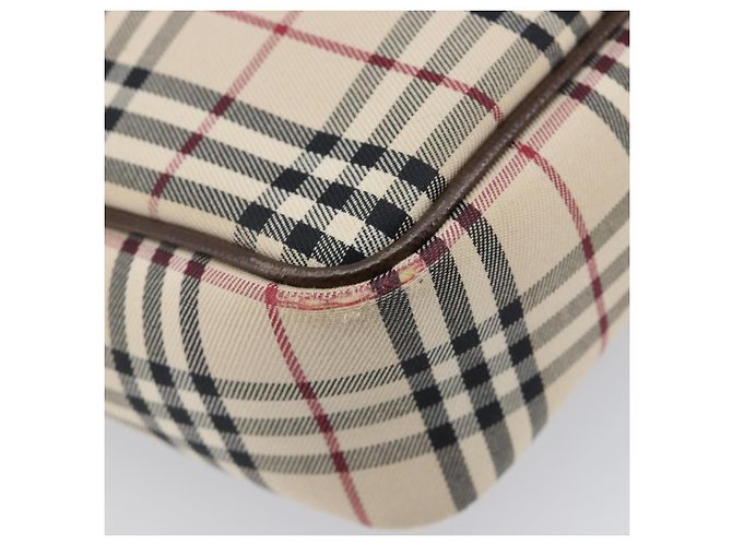 BURBERRY Nova Check Schultertasche Canvas Beige Silver Auth 200675 Silber - Ansicht 15