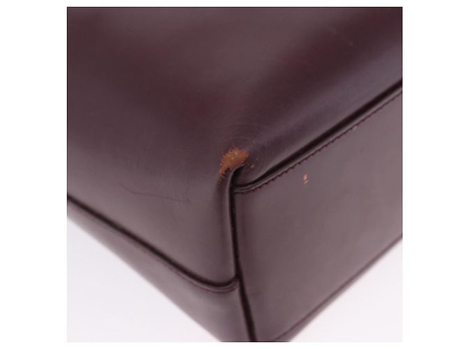 PRADA Tote Bag aus Leder weinrot Auth 201318 Bordeaux - Ansicht 15