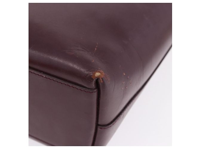 PRADA Tote Bag aus Leder weinrot Auth 201318 Bordeaux - Ansicht 16