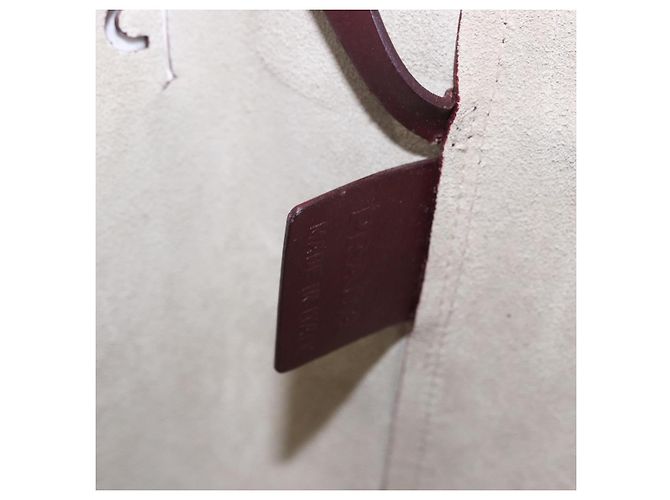 PRADA Tote Bag aus Leder weinrot Auth 201318 Bordeaux - Ansicht 18