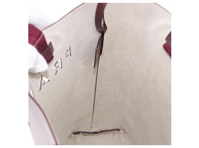 PRADA Tote Bag aus Leder weinrot Auth 201318 Bordeaux - Ansicht 21