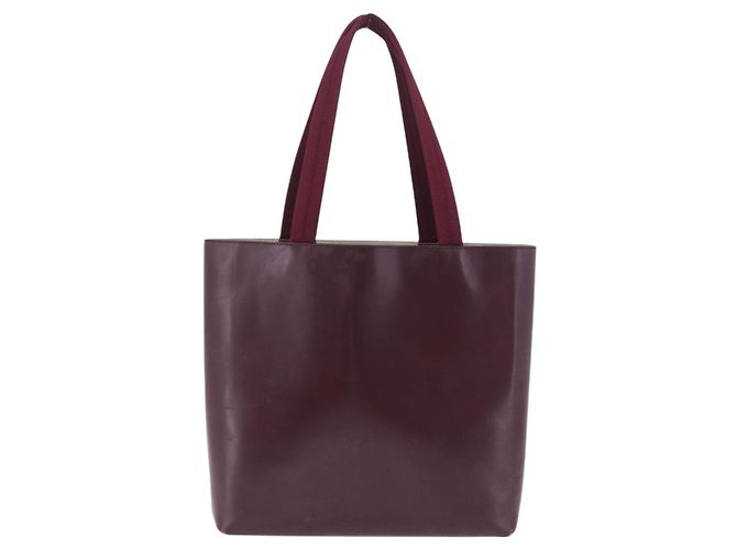 PRADA Tote Bag aus Leder weinrot Auth 201318 Bordeaux - Ansicht 3