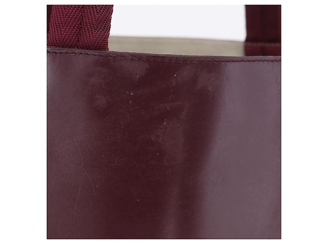 PRADA Tote Bag aus Leder weinrot Auth 201318 Bordeaux - Ansicht 4