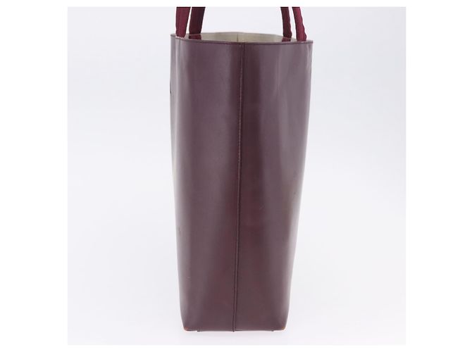 PRADA Tote Bag aus Leder weinrot Auth 201318 Bordeaux - Ansicht 5