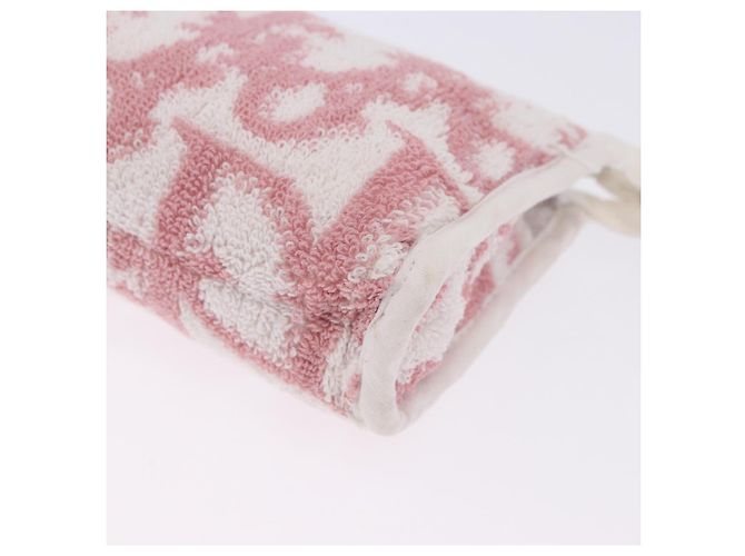 Pouch Christian Dior Trotter Canvas Pile Pink Auth 203042 Rosa - vista 11