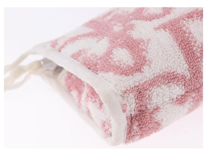 Pouch Christian Dior Trotter Canvas Pile Pink Auth 203042 Rosa - vista 12