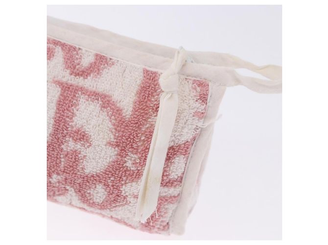 Pouch Christian Dior Trotter Canvas Pile Pink Auth 203042 Rosa - vista 14