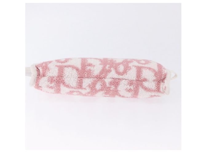 Pouch Christian Dior Trotter Canvas Pile Pink Auth 203042 Rosa - vista 9