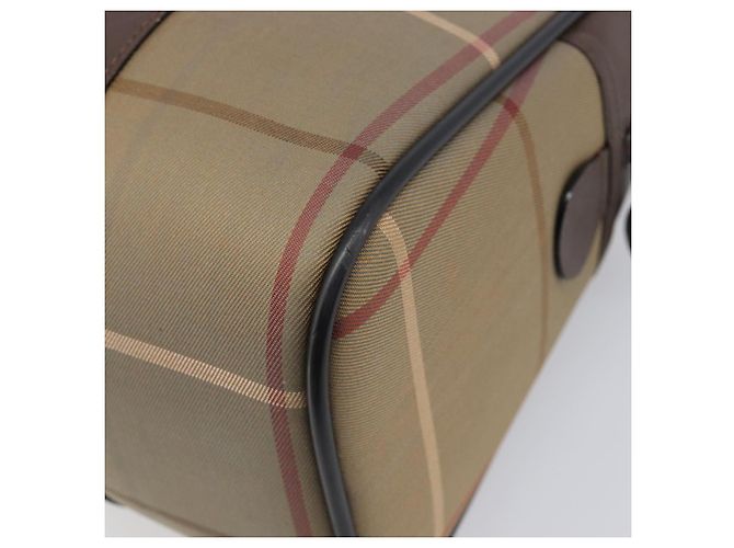 Borsa a mano Burberrys Nova Check Canvas Beige Gold Tone Auth ka6111 - vista 13