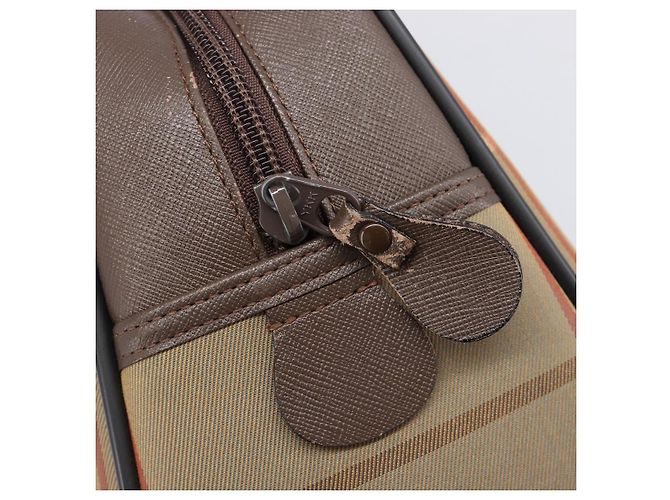 Borsa a mano Burberrys Nova Check Canvas Beige Gold Tone Auth ka6111 - vista 18