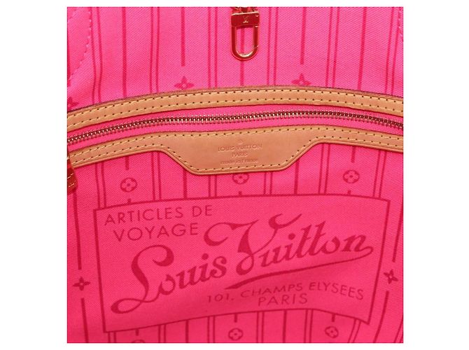 Borsa Tote LOUIS VUITTON Monogram Rose Neverfull MM M48613 LV Auth ka6154V Monogramma - vista 17