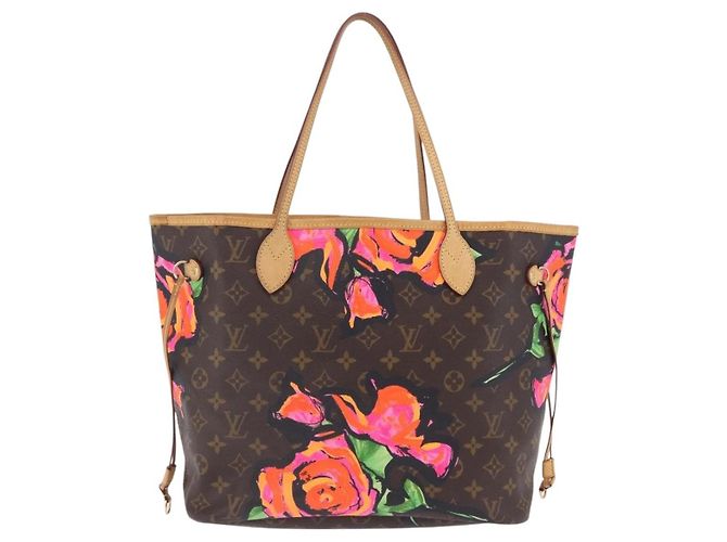 Borsa Tote LOUIS VUITTON Monogram Rose Neverfull MM M48613 LV Auth ka6154V Monogramma - vista 3
