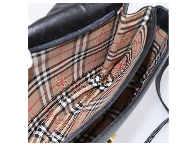 Borsa a tracolla Burberrys in pelle nera e oro Auth 203404 Nero D'oro - vista 17