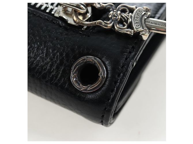 Chrome Hearts Wave Wallet Leder Schwarz Authentisch mr2894SM - Ansicht 12