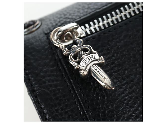 Chrome Hearts Wave Wallet Leder Schwarz Authentisch mr2894SM - Ansicht 13