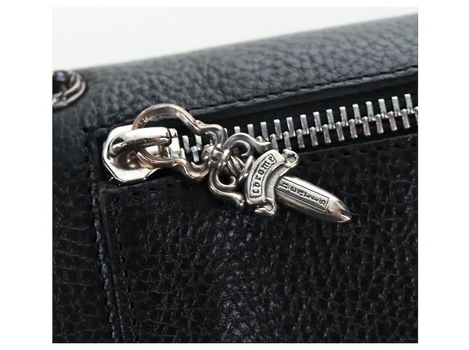 Chrome Hearts Wave Wallet Leder Schwarz Authentisch mr2894SM - Ansicht 14