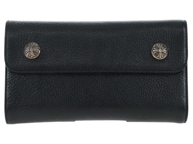 Chrome Hearts Wave Wallet Leder Schwarz Authentisch mr2894SM - Ansicht 2