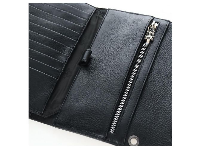 Chrome Hearts Wave Wallet Leder Schwarz Authentisch mr2894SM - Ansicht 20