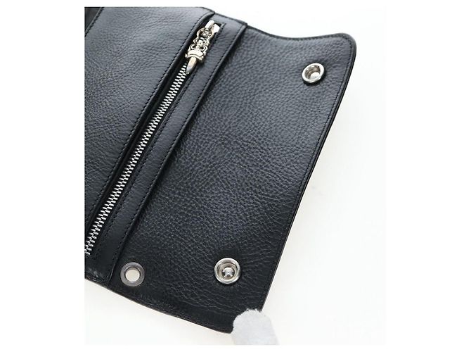 Chrome Hearts Wave Wallet Leder Schwarz Authentisch mr2894SM - Ansicht 21