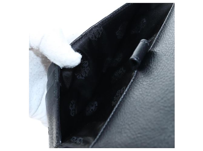 Chrome Hearts Wave Wallet Leder Schwarz Authentisch mr2894SM - Ansicht 24