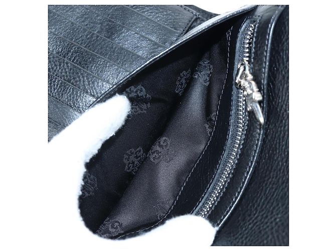 Chrome Hearts Wave Wallet Leder Schwarz Authentisch mr2894SM - Ansicht 28