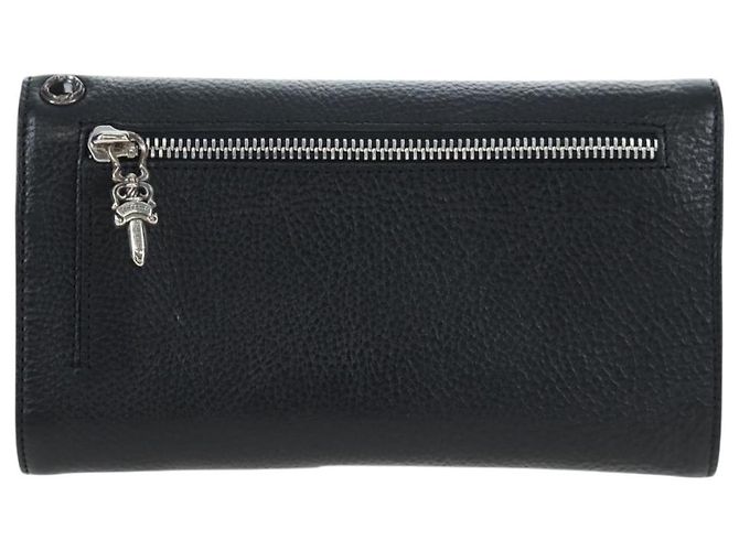 Chrome Hearts Wave Wallet Leder Schwarz Authentisch mr2894SM - Ansicht 3