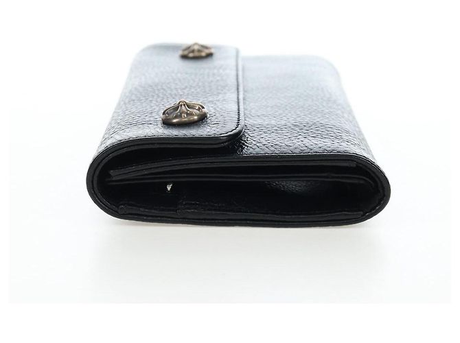 Chrome Hearts Wave Wallet Leder Schwarz Authentisch mr2894SM - Ansicht 4